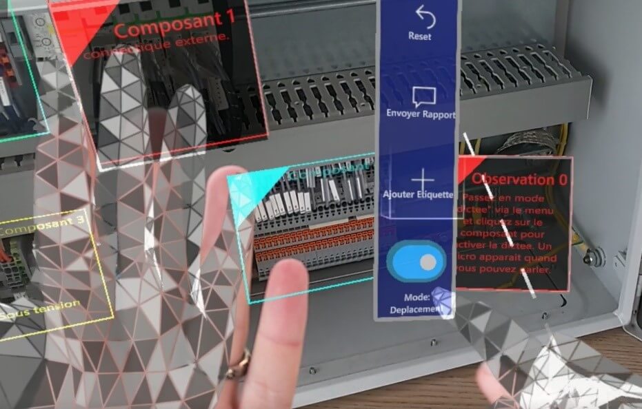 affichage de menu réalité augmentée